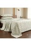 3 Pieces Flat Bedsheet Set with Floral Pattern King Size Bed Pillow Cover Set with 1 Bedsheet, 2 Pillow. Bedding Set (Light Floral Green, King (U.K. Standard))