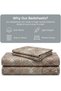 3 Pieces Flat Bedsheet Set with Floral Pattern King Size Bed Pillow Cover Set with 1 Bedsheet, 2 Pillow. Bedding Set (Brown Abstract, King (U.K. Standard)) - 2