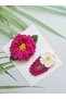 Floral Children's Hair Accessory Pinterest Niche Series Hairpin Handmade Crochet Handmade 2-Piece Snap Clip Girl's Knitted Hair Accessory