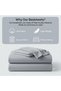 Luxury 3-Piece Turkish Cotton Bedsheet Set – 300 Thread Count, Elegant Stripe & Plain Dyed Flat Sheet Collection with Matching Pillowcases (King Size) (Light Gray Mercury, King (U.K. Standard)) - 2