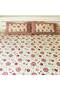 Bedsheet and 2 Pillow Covers - Maroon Light Green and Cream print - 4