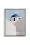 Santorini Blue Dome Architecture Wall Art | Portrait Framed Canvas Print | Luxury Home Decor - 2