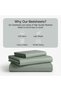 Luxury 3-Piece Turkish Cotton Bedsheet Set – 300 Thread Count, Elegant Stripe & Plain Dyed Flat Sheet Collection with Matching Pillowcases (King Size) (Sage Green, King (U.K. Standard)) - 2