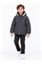 82510-26 Boy's Hooded Plush Lined Quilted Coat with Zipper and Snap Pockets, Ages 6-9 - 2