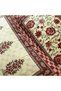 Bedsheet and 2 Pillow Covers - Maroon Light Green and Cream print - 6