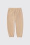 Baby Boy Beige Sweatpants with Elastic Waist and Pockets - 2