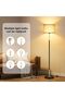 مصباح أرضي حديث LED قابل للتعتيم مع تحكم عن بعد وتطبيق - 5