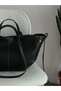 Women's Polen Stitched Detail Tote Hand and Shoulder Bag – Black - 2