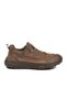Beige Genuine Leather Lace-Up Men's Casual Shoes - 2