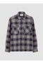 Standard Fit Checkered Embroidered Men's Shirt Jacket for Style Enthusiasts from Uzg Store - 2