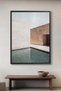 Minimalist Brutalist Architecture Wall Art | Portrait Framed Canvas Print | Luxury Home Decor