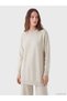 Özmarka New Season Beige Crew Neck Women's Knitwear Tunic