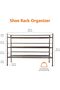 9-Pair Shoe Rack Organizer, Black - 6