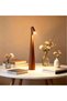 مصباح طاولة LED قابل لإعادة الشحن مع تحكم باللمس، 3 درجات حرارة لونية وتعتيم متدرج، لاسلكي