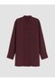 Burgundy Judge Collar Women's Shirt Tunic - 5