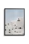 Whitewashed Architecture Wall Art | Portrait Framed Canvas Print | Modern Decor for Living Room - 2