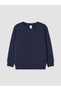 Ozmarka New Season Navy Blue Crew Neck Boys' Sweatshirt
