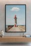 The Lone Sentinel Architecture Wall Art | Portrait Framed Canvas Print | Luxury Home Decor