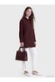 Burgundy Judge Collar Women's Shirt Tunic - 2