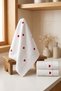 3-Piece Embroidered 30X50 cm Kitchen Towels |   High Absorbency, Fast Drying |   Dowry Set