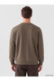Özmarka New Season Brown Crew Neck Men's Thick Sweatshirt - 4