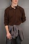 Men's Polo Collar Buttoned Oversize Knit Sweater