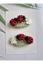 Ladybug Model Handmade Crochet 2-Piece Snap Buckle Handmade Knitted Children's Cute Hair Accessory - 3