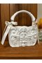 White Gothic Style Figured Bag (Plastic) (Width 20-Length 15-Inner 4 cm)