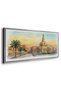 Fanar Mosque Architecture Wall Art | Panoramic Framed Canvas Print | Modern Decor for Living Room - 3