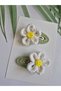 Papatya Niche Elegance Handmade Crochet 2-Piece Snap Buckle Handmade Knitted Children's Cute Hair Accessory - 6