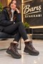 Rubber Sole Waterproof Boots with Fur Inside