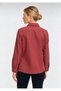 Women's Burgundy Long Sleeve Slim Shirt. - 4