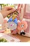 Set of 2 Plush Figure Keychains Cute Bunny and Bowknot Pompom Bag Ornament, School Backpack Accessory - 6