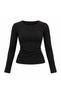 New Season Crew Neck Women's Blouse with Finger Loop Detail 52115222 - 2