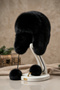 Women's Plush Winter Fur Pilot Beanie Russian Hat with Pompom and Earmuffs - 4