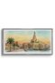 Fanar Mosque Architecture Wall Art | Panoramic Framed Canvas Print | Modern Decor for Living Room - 2