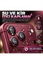 Metal Tempered Glass Camera Lens Protector (Complete Covers) for iPhone 18 Pro, Burgundy - 3