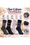 Women's Economical Socks Set of 4 |   Floral Patterned Daily Socks Mixed Color Advantageous Package - 3