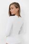 Delux Series Soft Home Wear Comfortable White Women's Bamboo T-Shirt Long Sleeve Undershirt Badi - 4