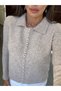 Polo Collar Soft Textured Knitwear Cardigan - 2