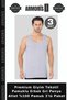 Premium Clothing Textile Cotton Men's Gray Combed Cotton Undershirt 100% Cotton 3-Pack