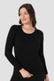 Premium Seasonal Winter Casual 2-Piece Women's Black T-Shirt Crew Neck Long Sleeve Undershirt Badi - 2