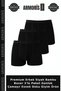 Premium Men's Black Bamboo Boxer 3-Pack Daily Laundry Flexible Texture Clothing Product