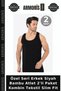 Special Series Men's Black Bamboo Singlet 2-Pack Combination Textile Slim Fit
