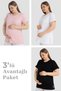 Special Series Cotton Short Sleeve Maternity T-Shirt 3-Pack Clothing Set Stylish