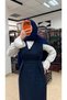 Navy Blue Glittery Jile Hijab - Glittery in Its Own Color - 4