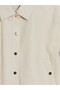 Özmarka New Season Ecru Women's Shirt Jacket - 8
