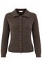 Polo Collar Soft Textured Knitwear Cardigan
