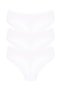 Delux Series Women's Bamboo Panties White 3-Pack Daily Use Triple Set Comfortable Wear