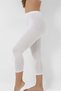 Special Production Home Model Stylish White Bamboo Below Knee Capri Leggings Women's High - 4